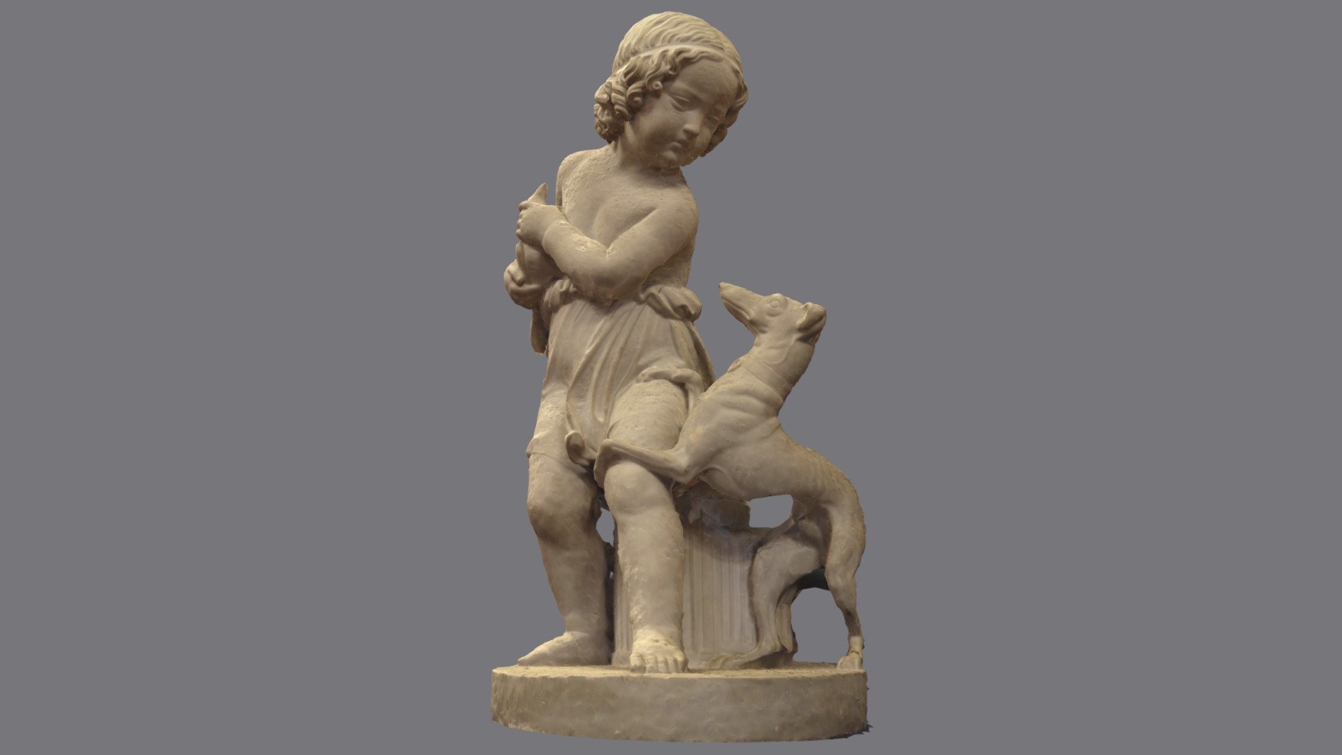 NIÑA PROTEGIENDO PALOMA, Manuel Vilar 1847 3d model