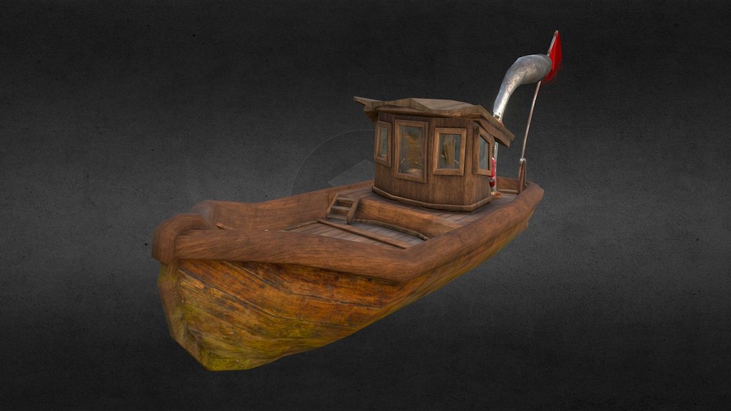 Cartoon Boat 3d model