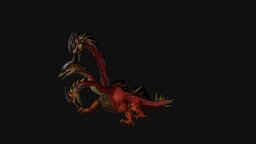 Three Head Fire Dragon