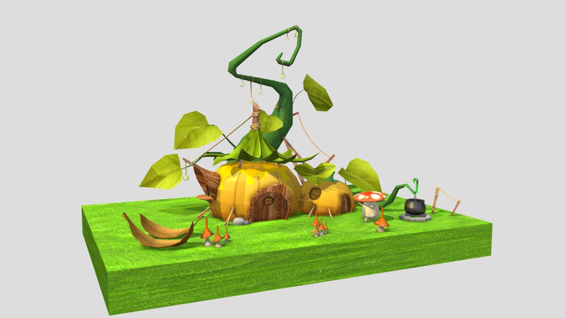 Project 2 Pumpkin house 3d model