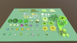 Stylized low poly plants(latest)