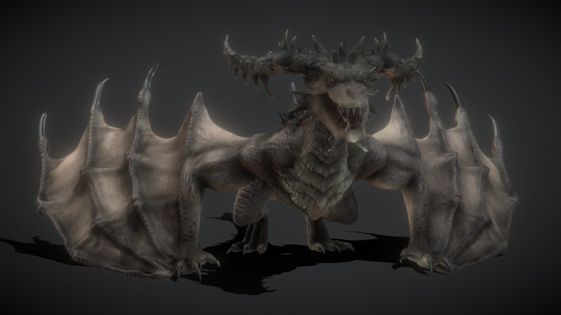 fire dragon 3d model