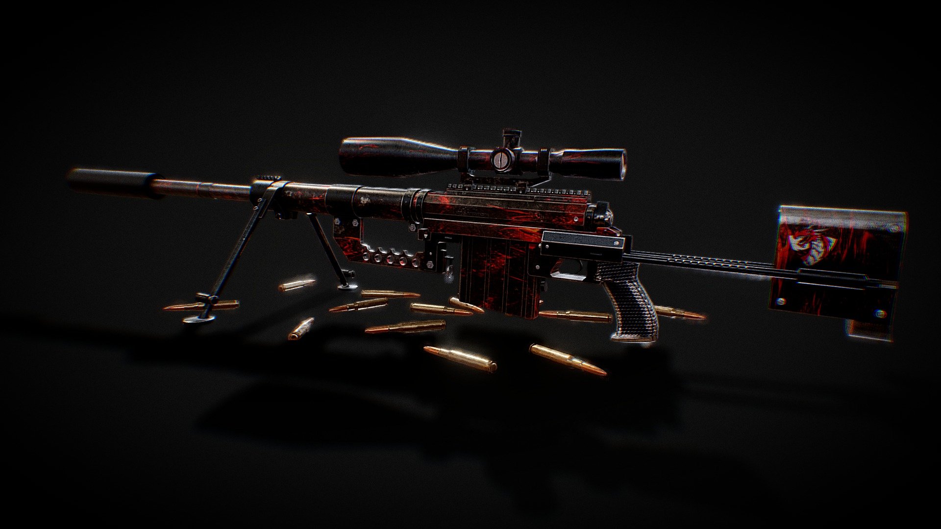 Cheytac M200 3d model