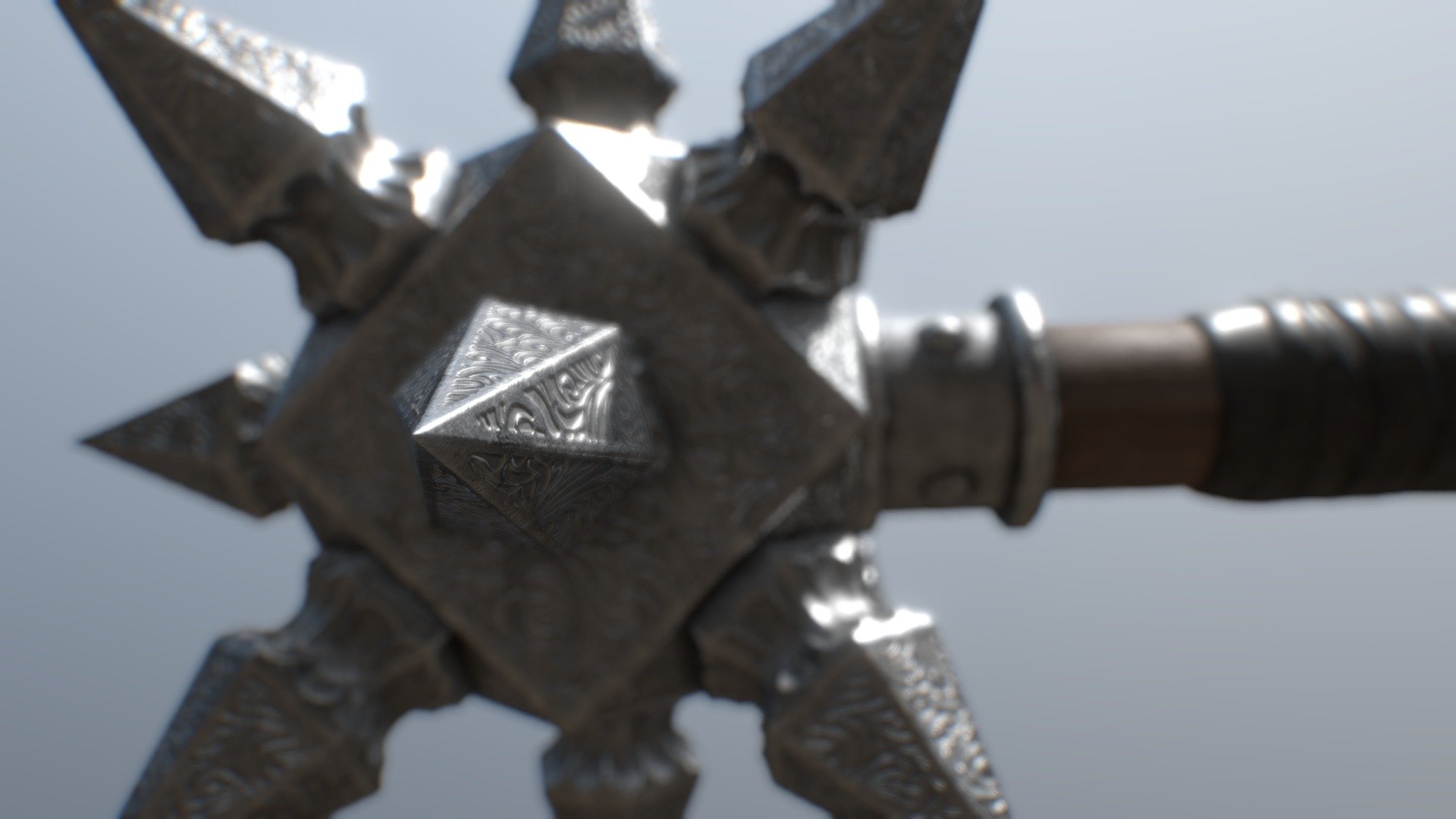 Engraved Mace 3d model