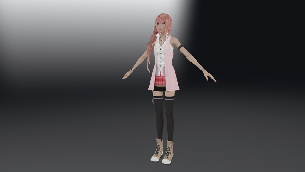 Sarah Final fantasy XIII 3d model