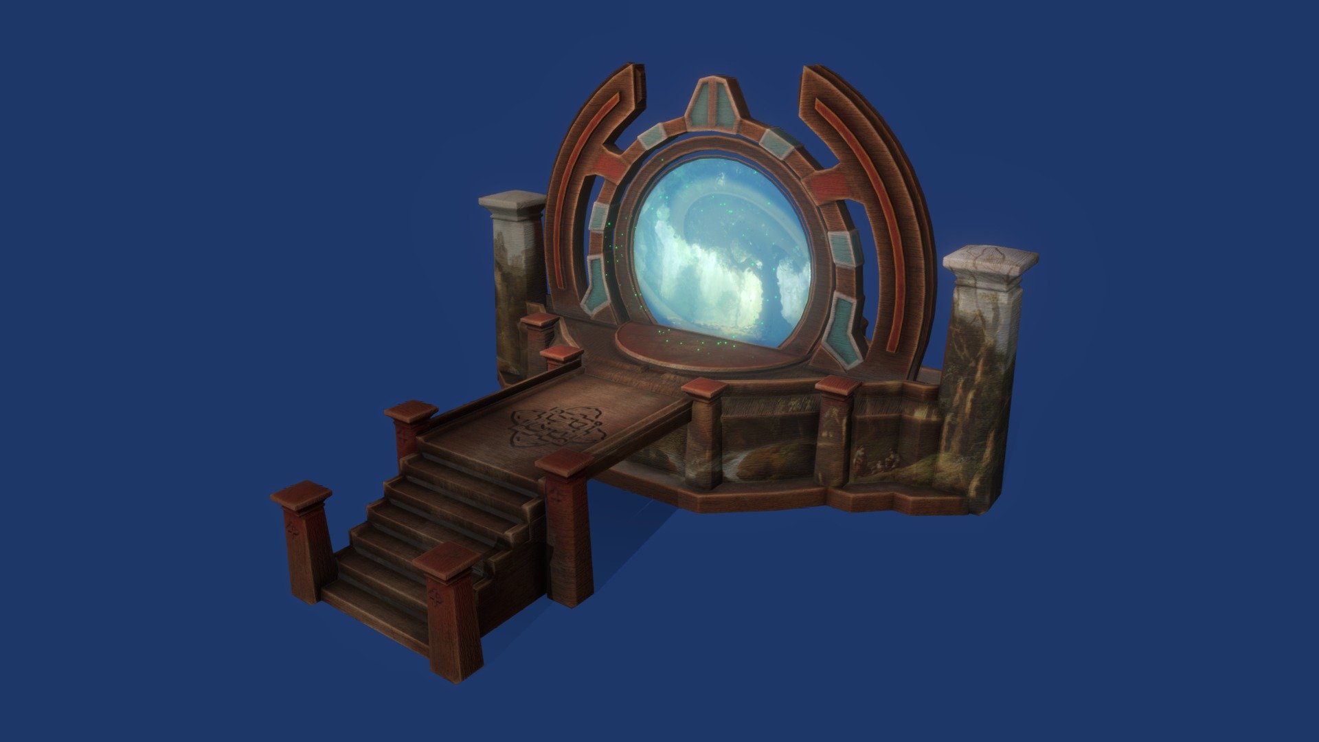 Wooden Fantasy Portal 3d model