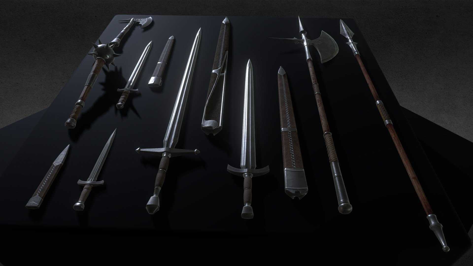 Fantasy / Medieval Weapons Pack 1 3d model