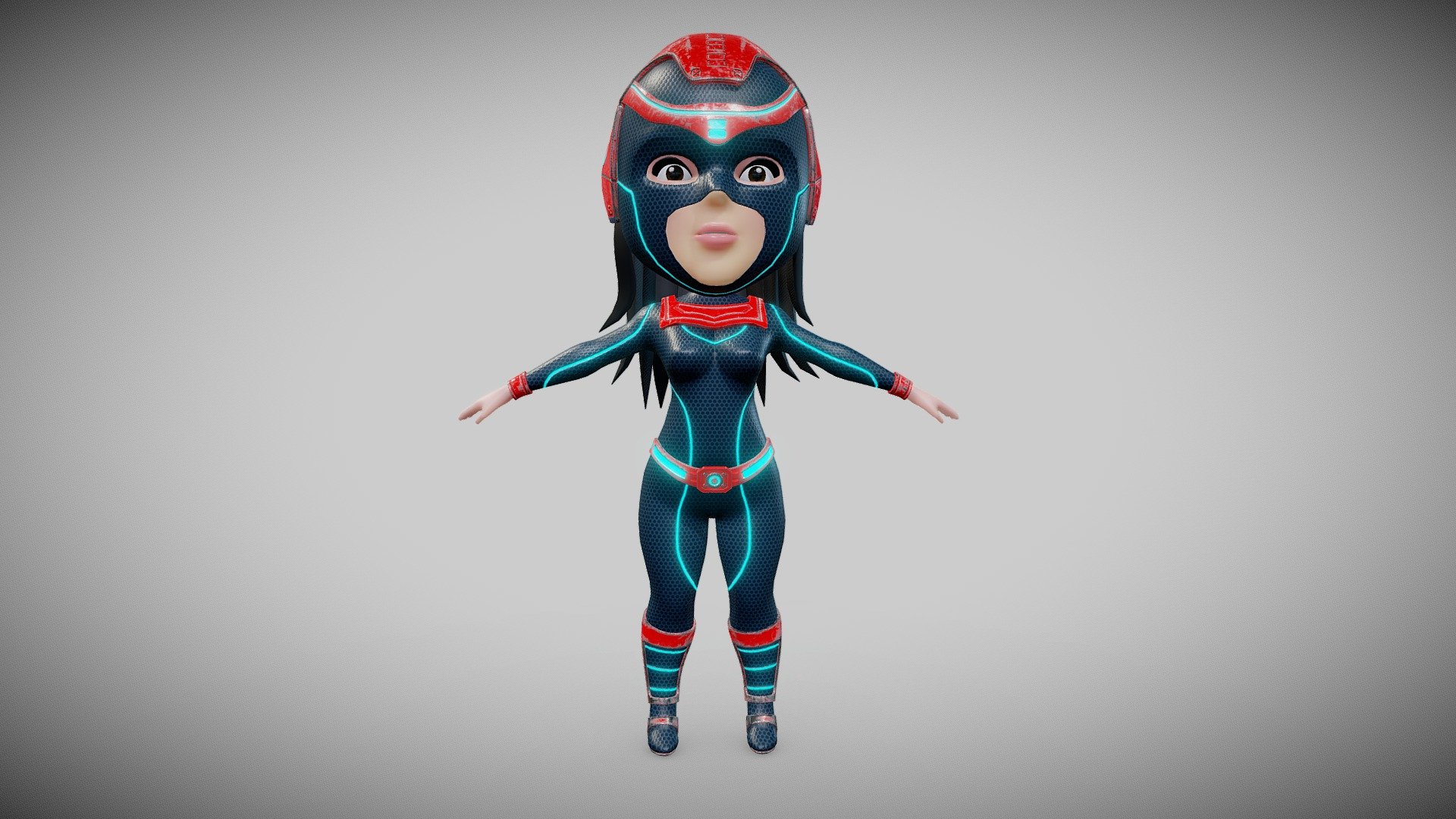 Cartoon_Girl 3d model