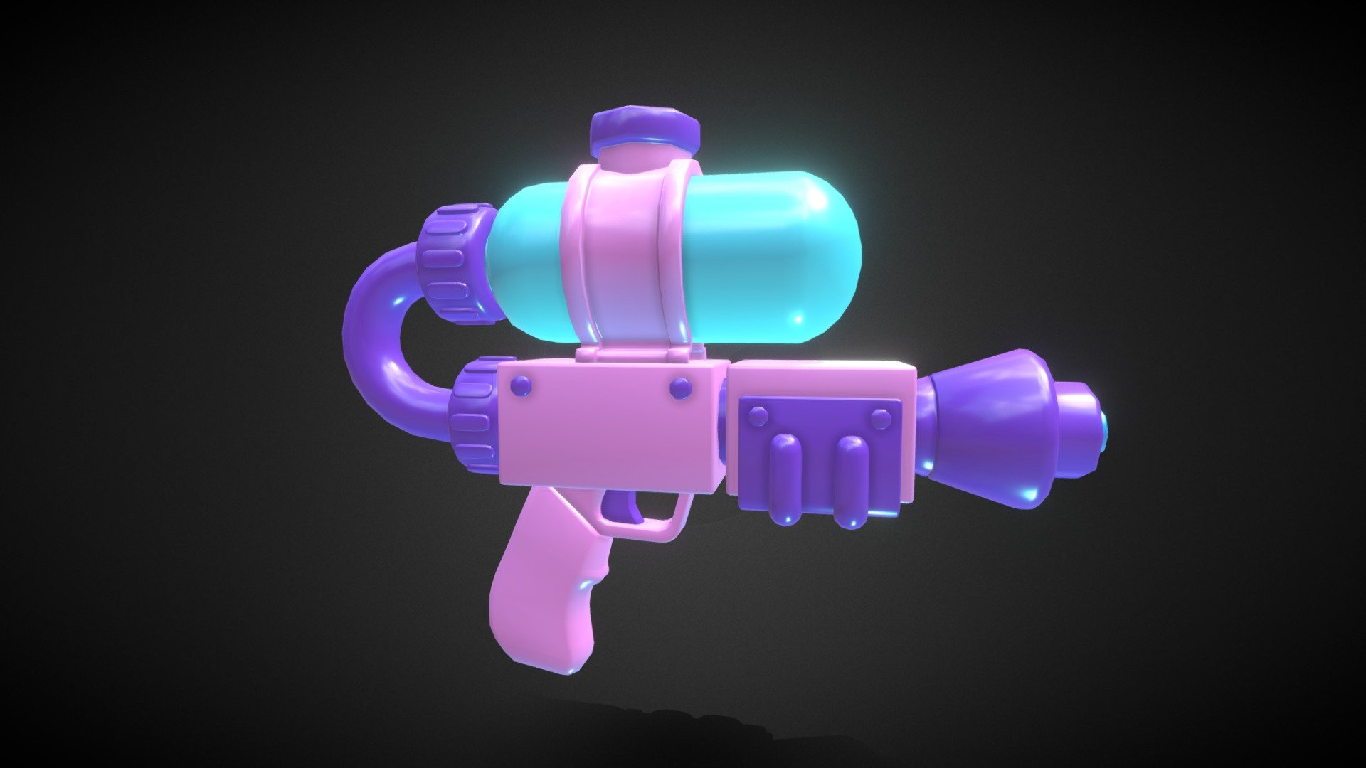 Water Gun Toy Pistol 3d model