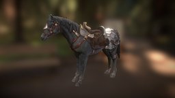 Combat Horse 4 (PBR, 2K, ANIM)