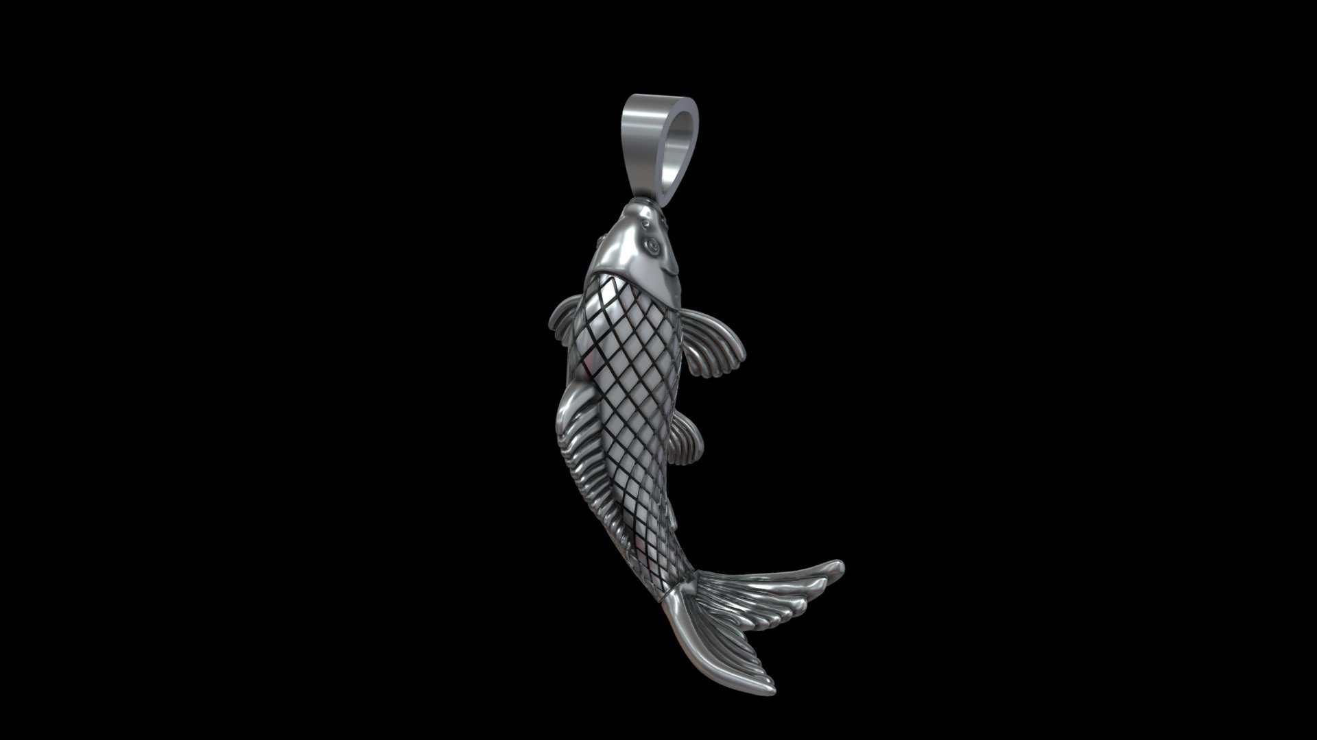 Fish pendant for fisher 3d model