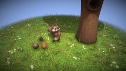 Cartoon Squirrel 30 Animations with Props