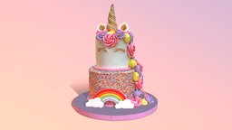 Tiered Unicorn Cake