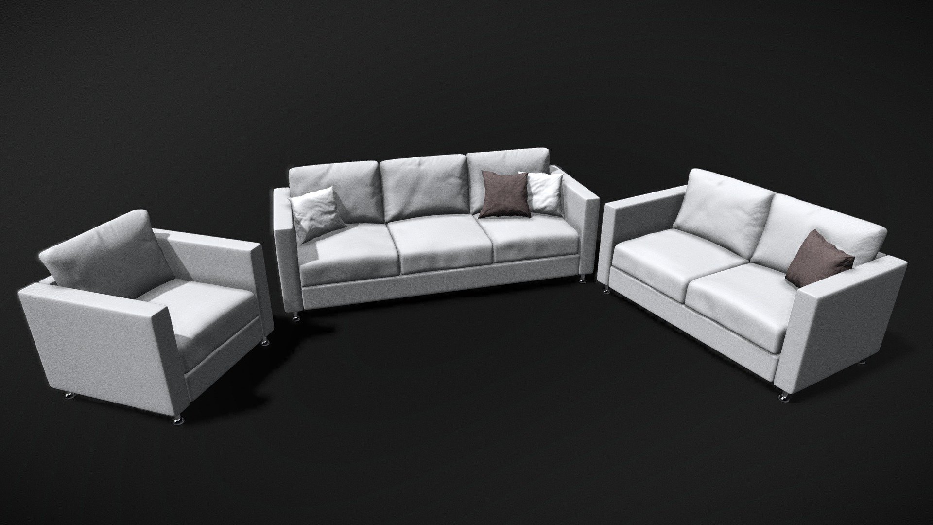 Couch/Sofa Set 3d model