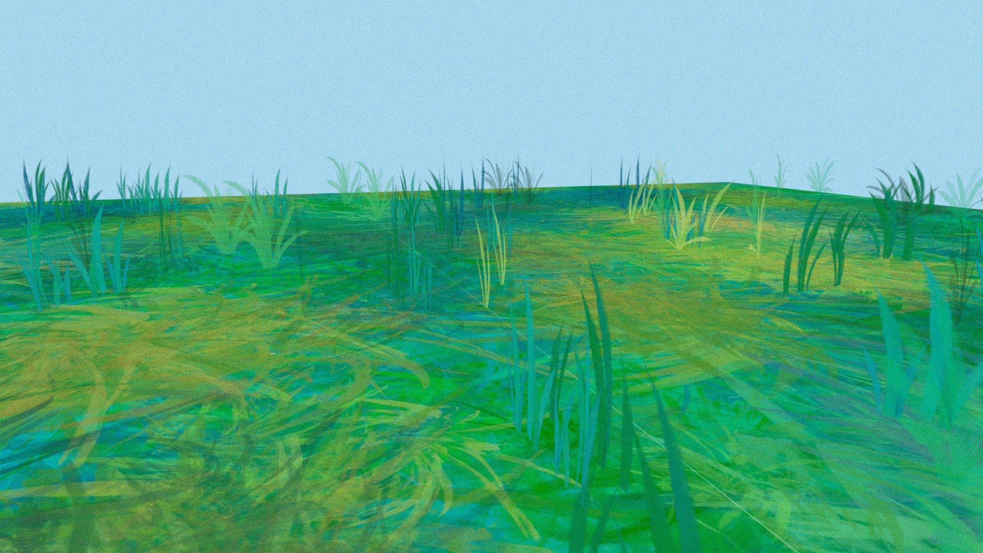 Repeatable stylized toon grass 3d model