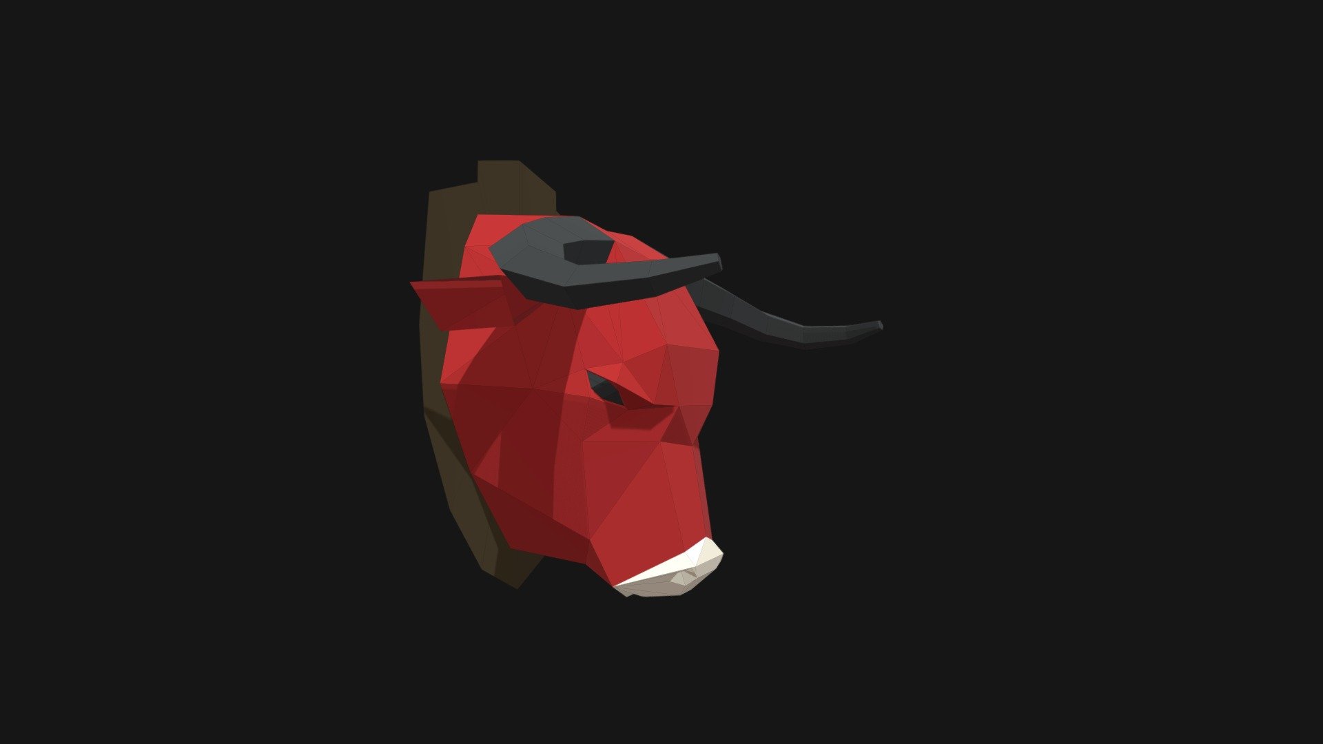 Bull trophy head 3d model