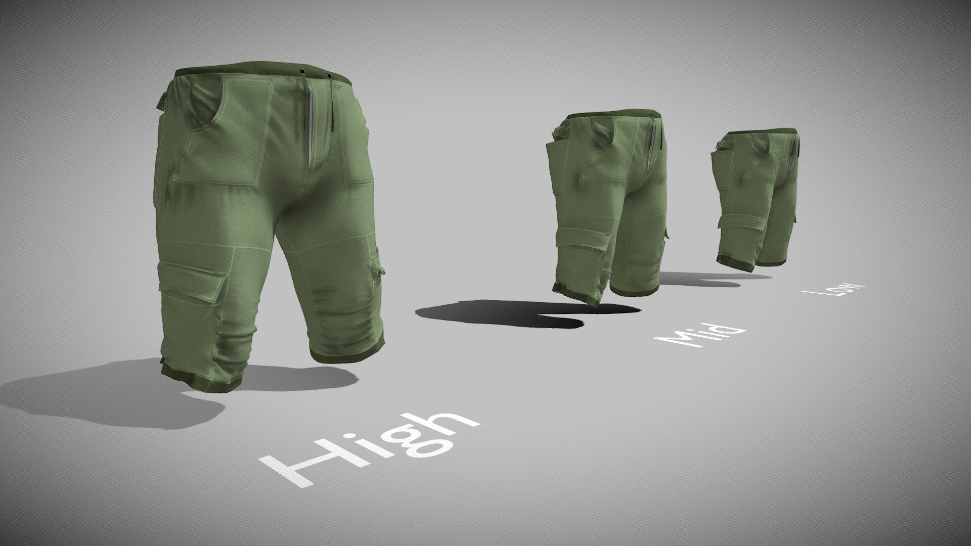 Cargo Shorts 3d model