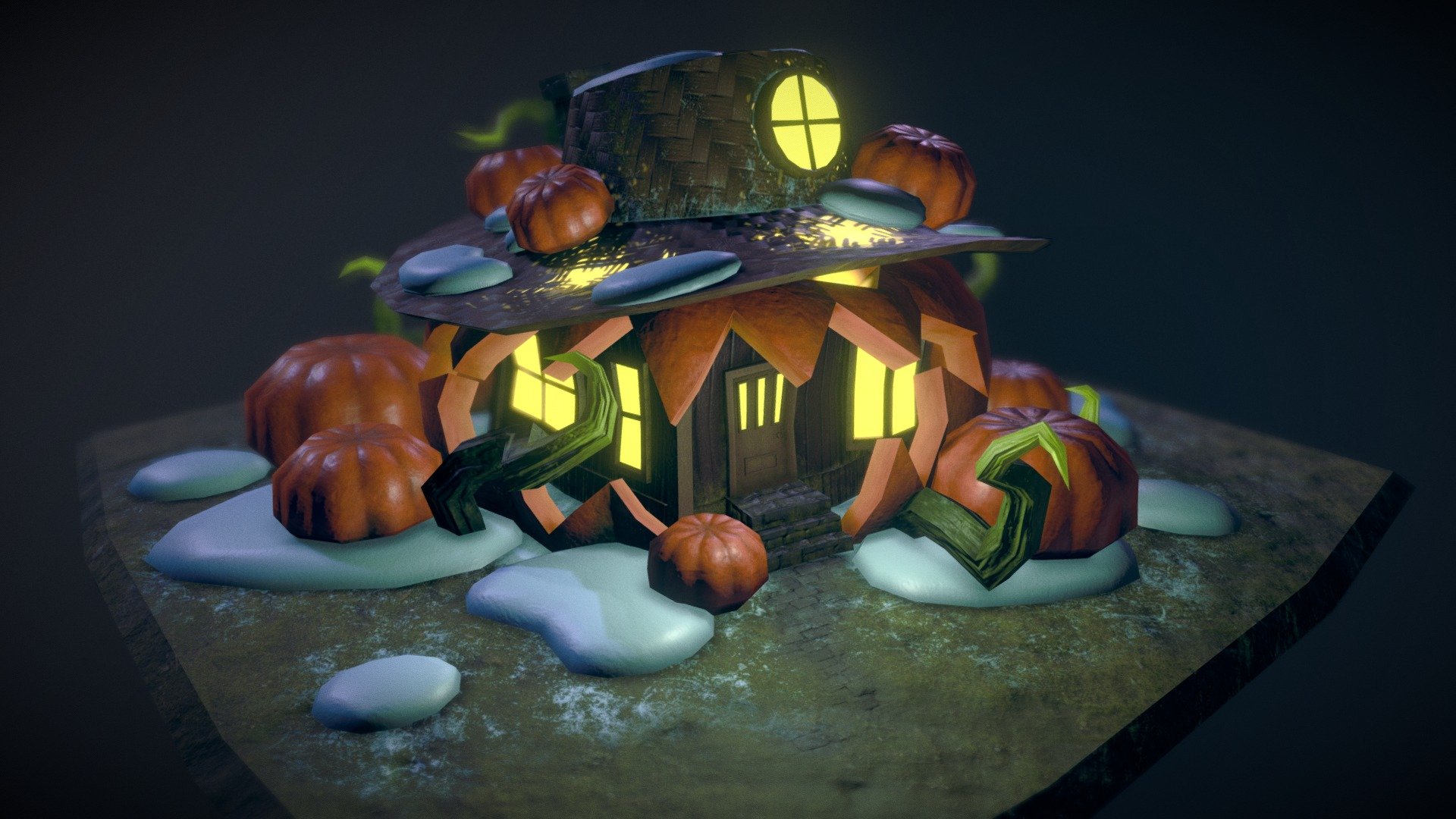 Pumpkin House 3d model