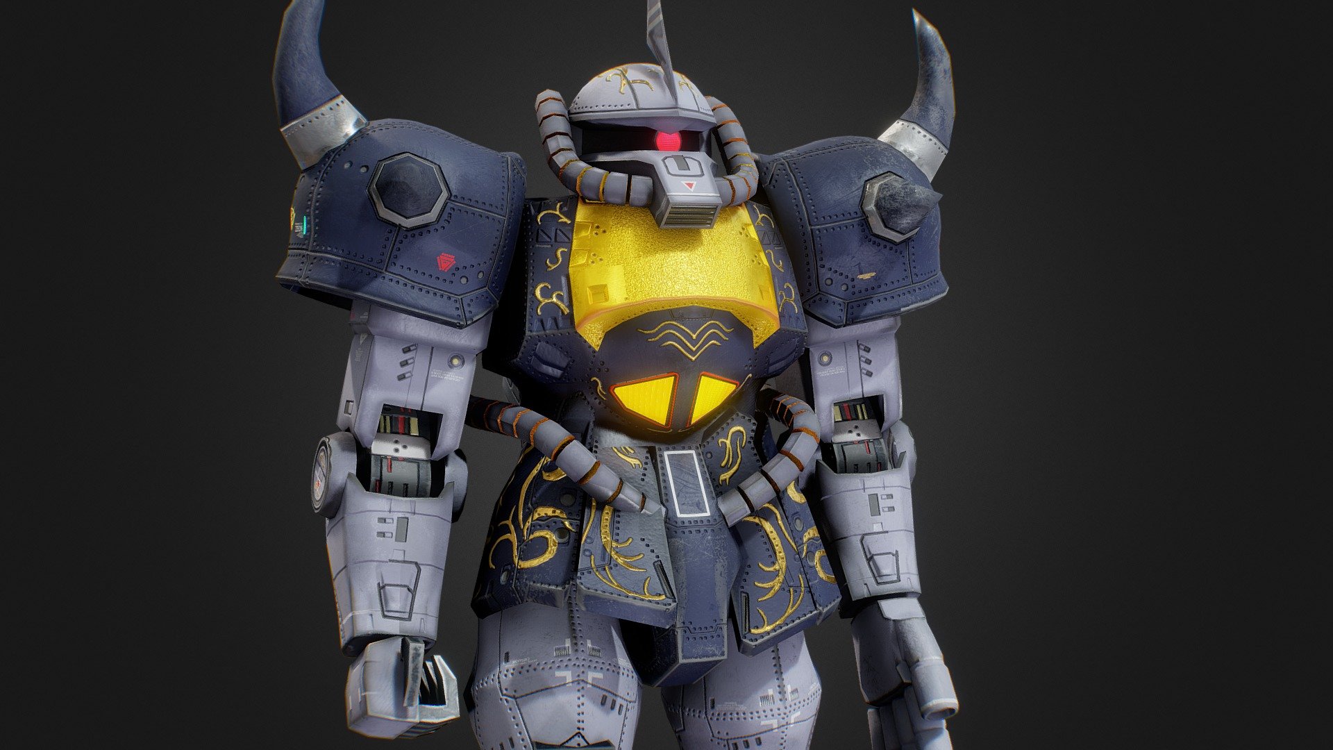 MS-07B Gouf MQuve Custom 3d model