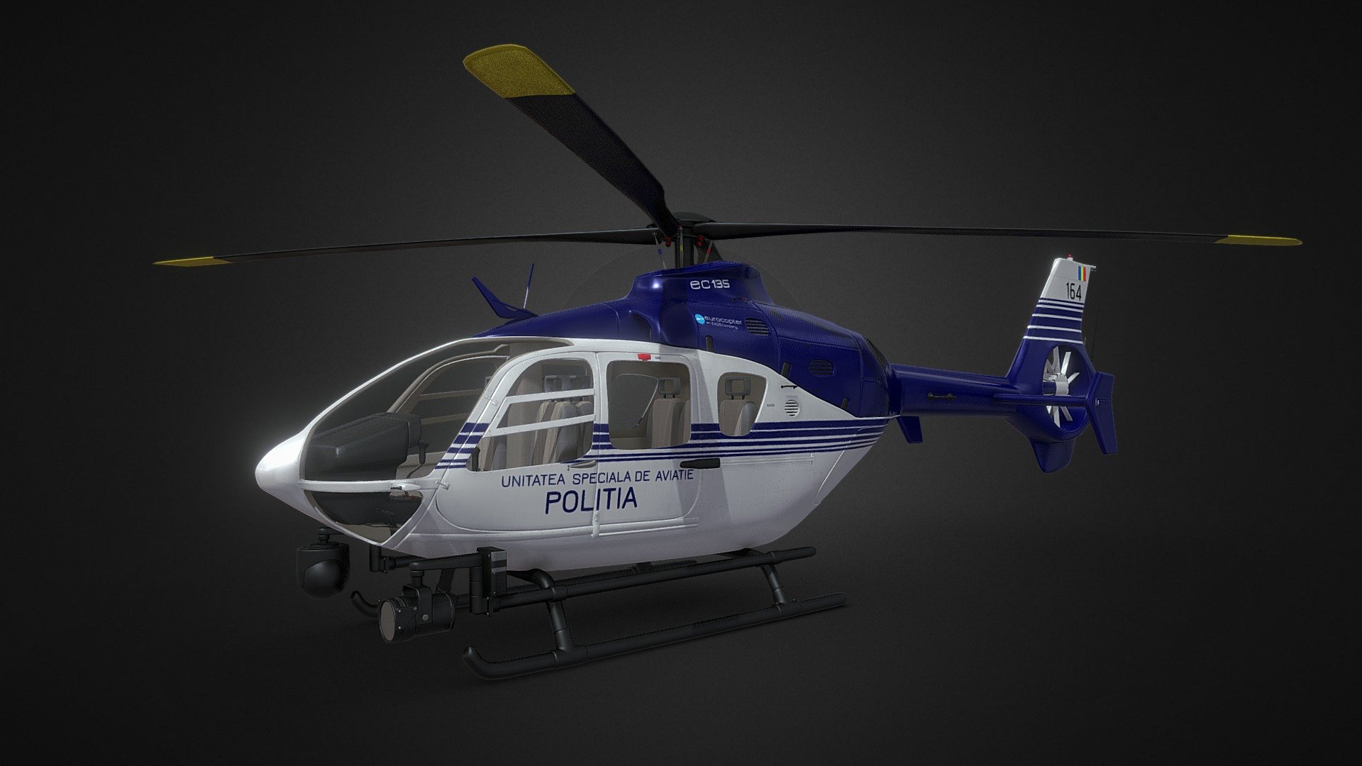 Eurocopter ec135 Politia 3d model