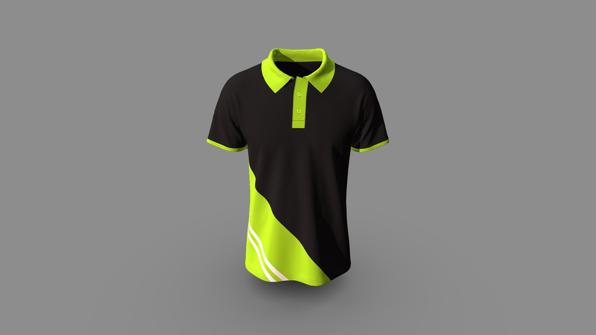 Knit Fashion Polo 3d model