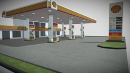 3D Gas Station 3D model