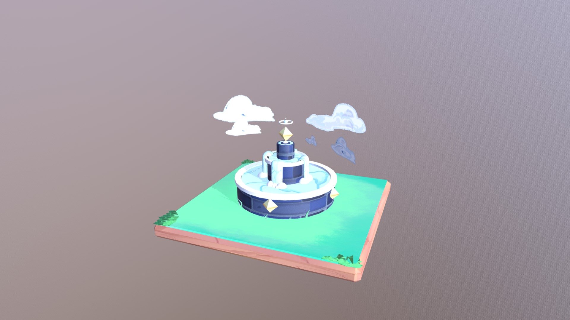 Diamond Fountain 3d model