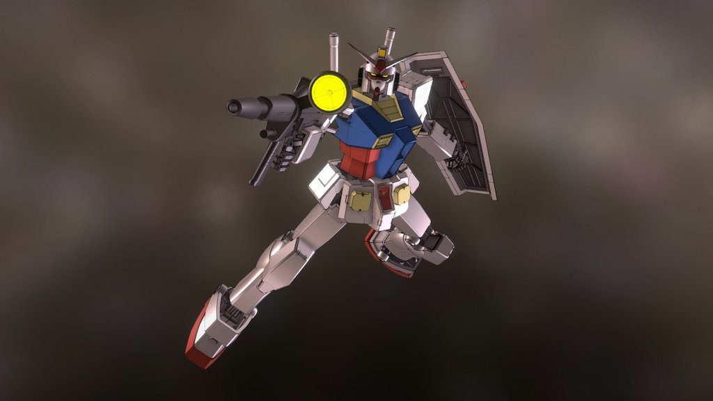 RX-78-02 Gundam 3d model