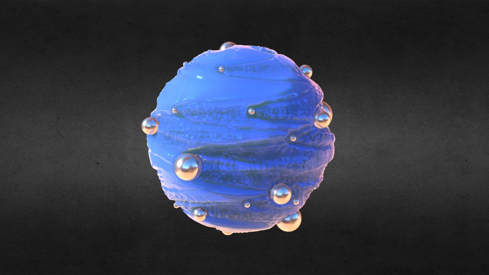 Water ripple planet (printable) 3d model