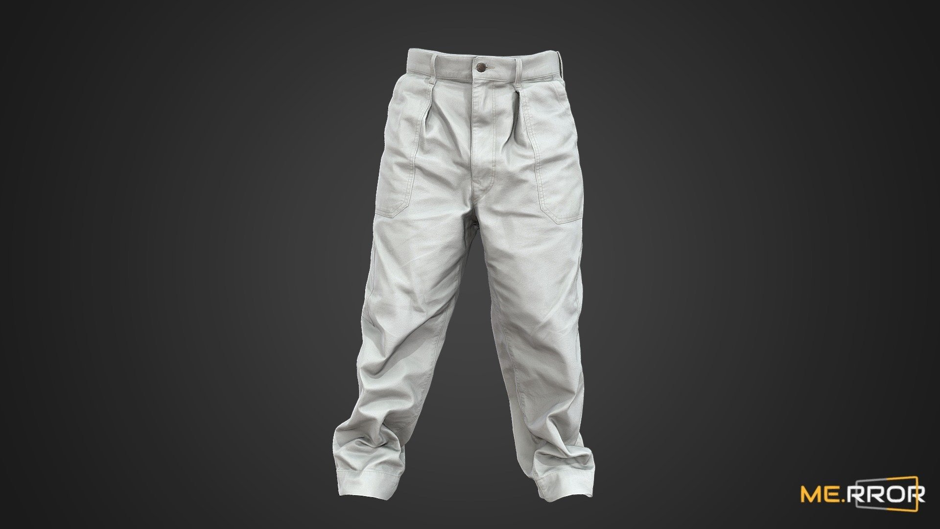 [Game-Ready] Light gray Pants 3d model