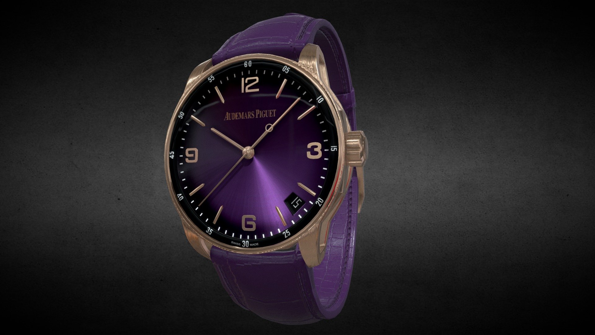 High-end Replica Audemars Piguet Purple Watch 3d model