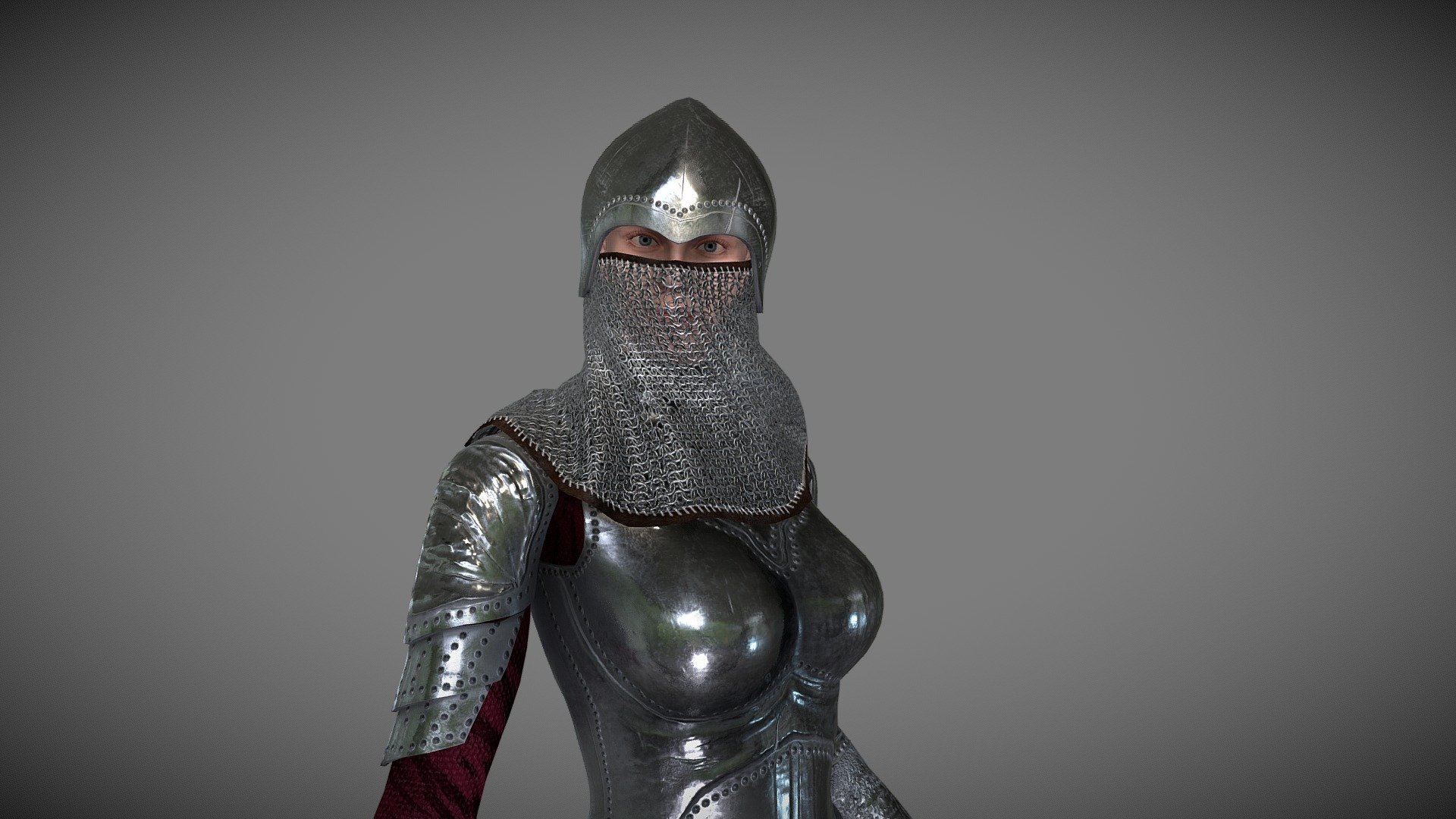 Medieval warrior 3d model