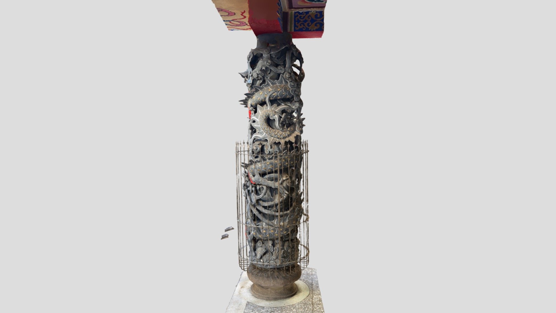 台中東區九龍宮｜Dragon column 3d model