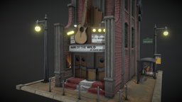 Stylized Vintage Music Hall Model