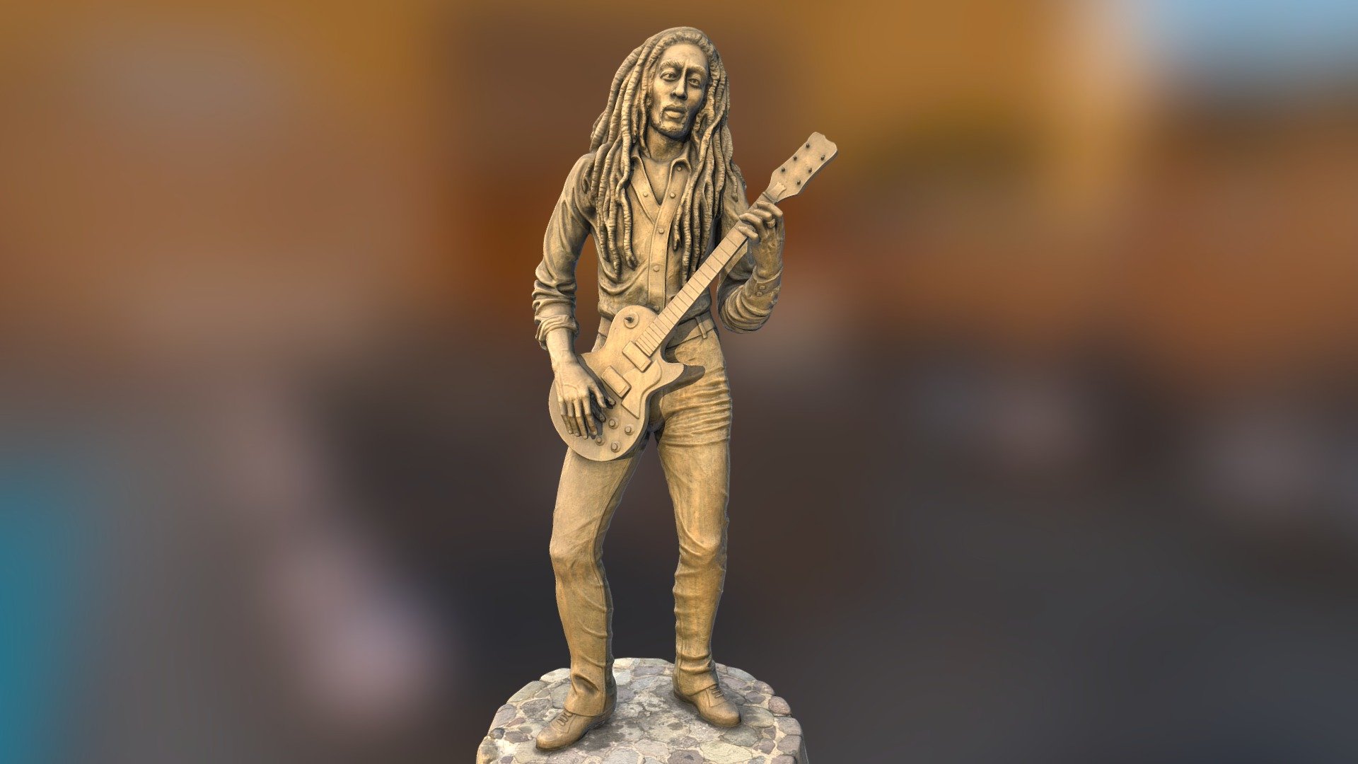 Bob Marley Statue Jamaica 3d model