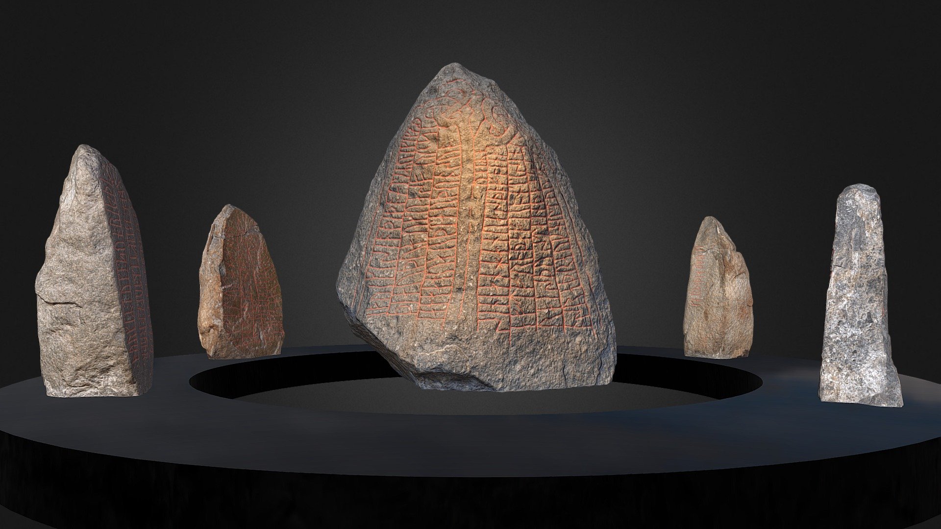 Rune Stones 3d model