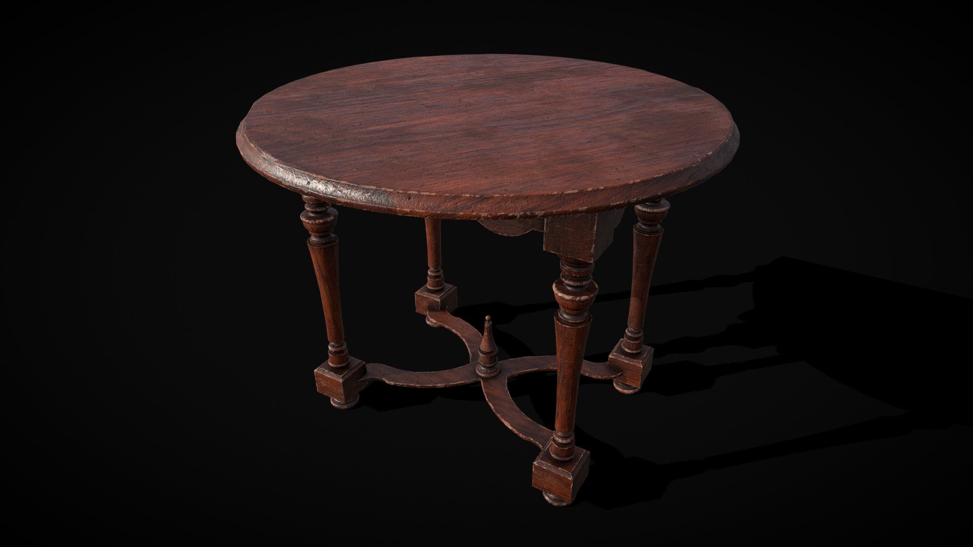 Quality Medieval Elegant Round Table 3d model