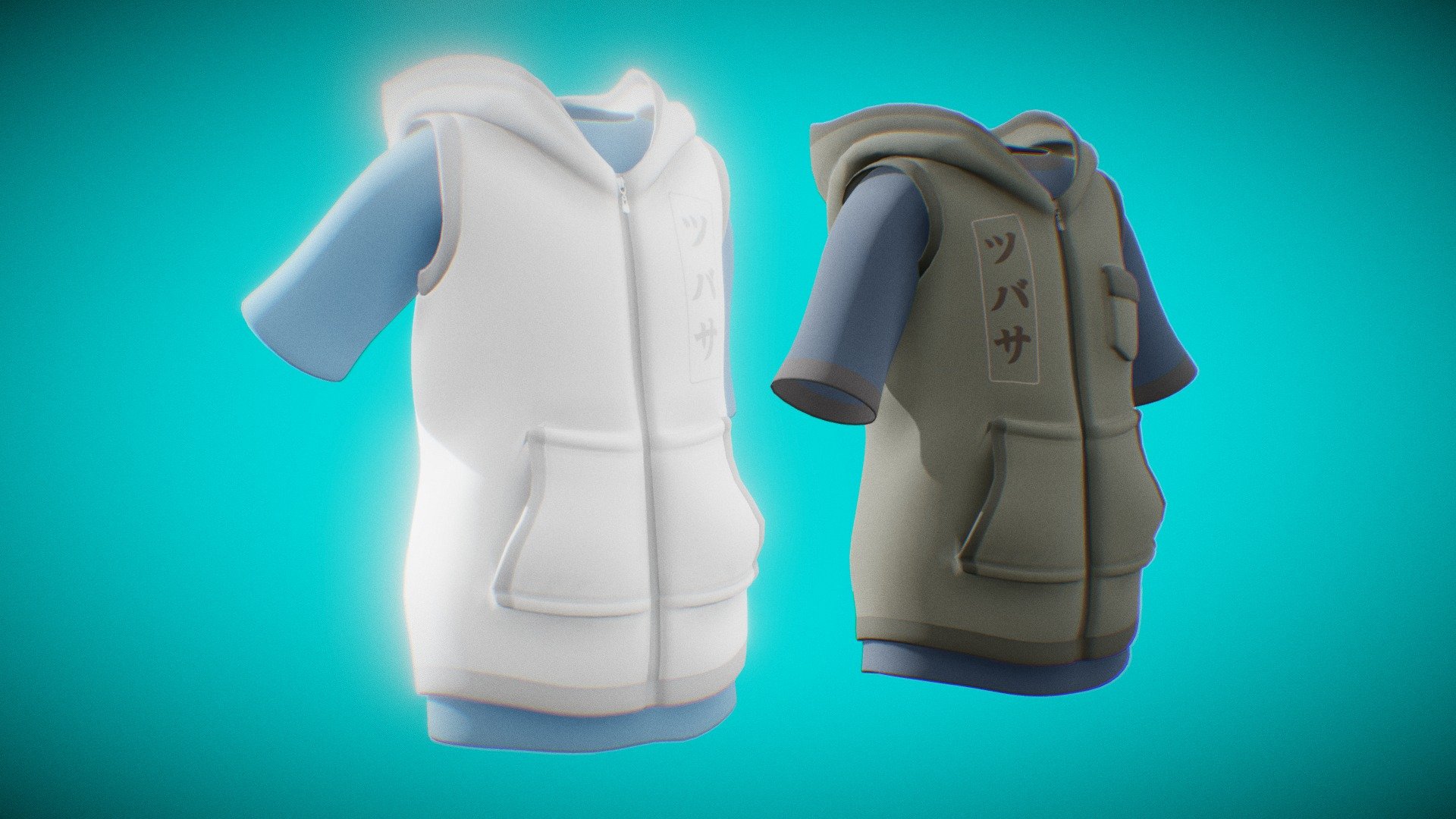 Hoodie Vests 3d model