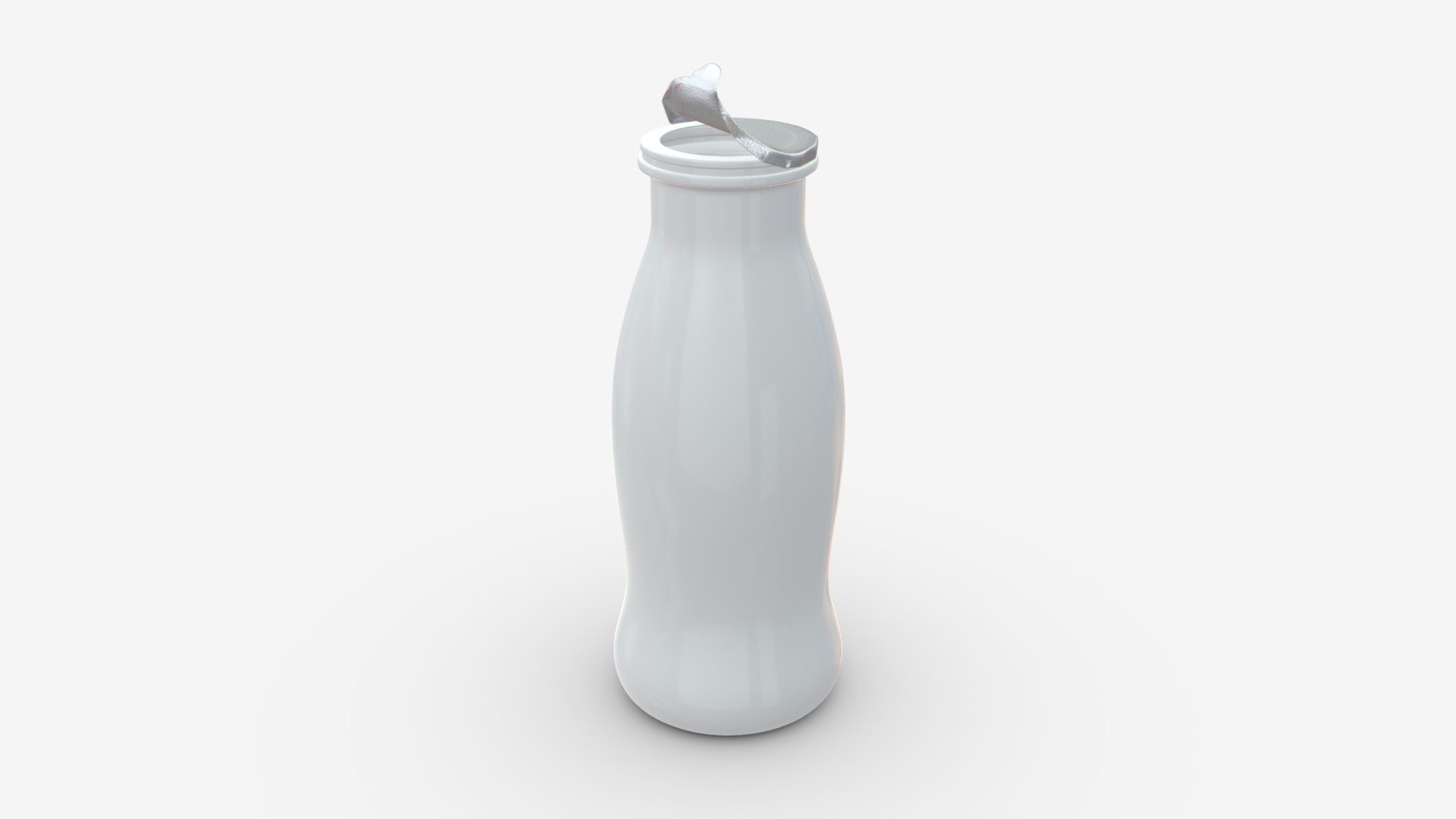 Small plastic bottle opened 3d model