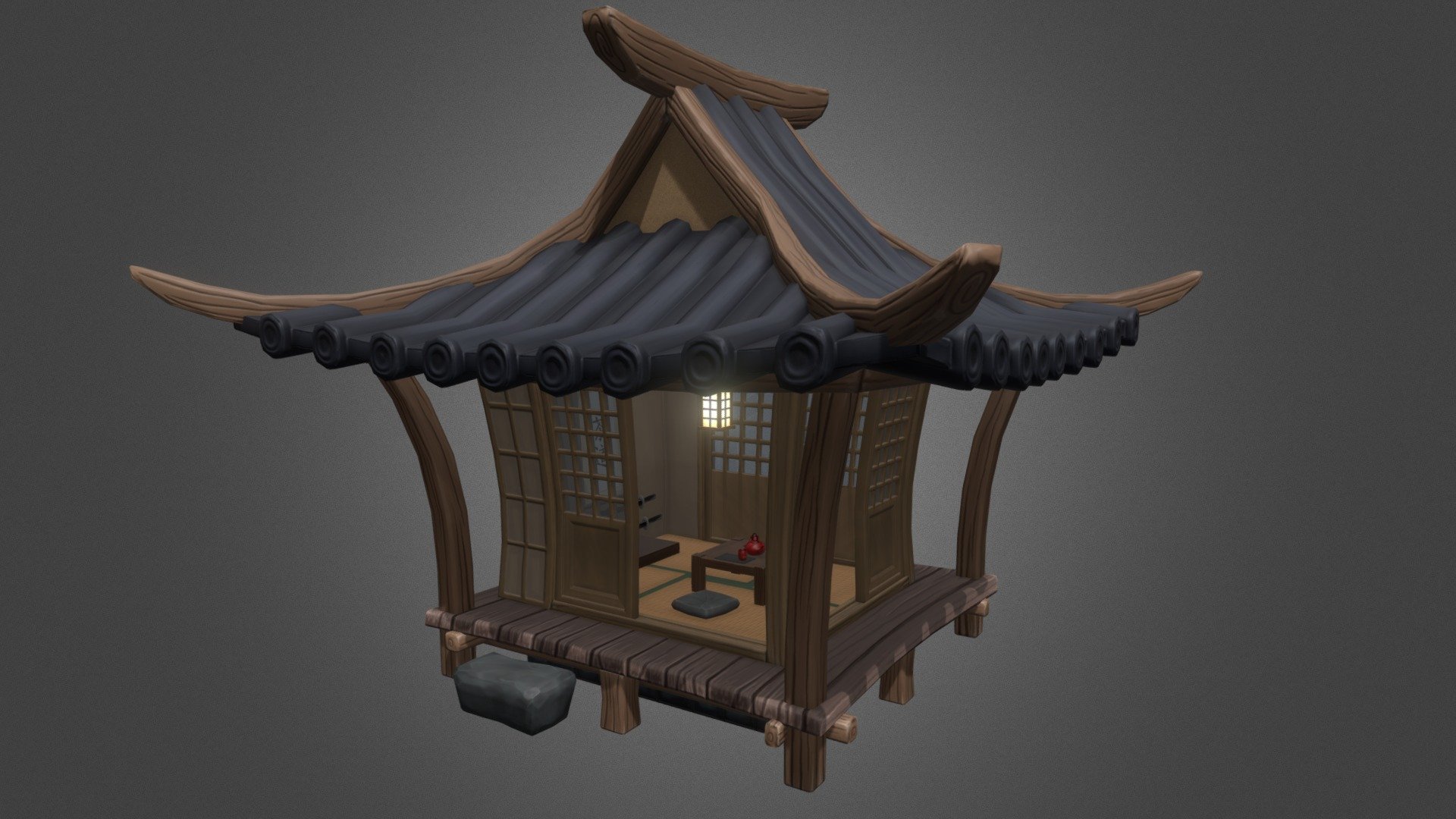 Japanese Tea House 3d model