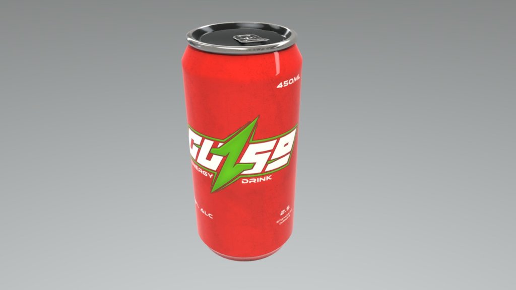 Energy/Alcohol Drink Can 3d model