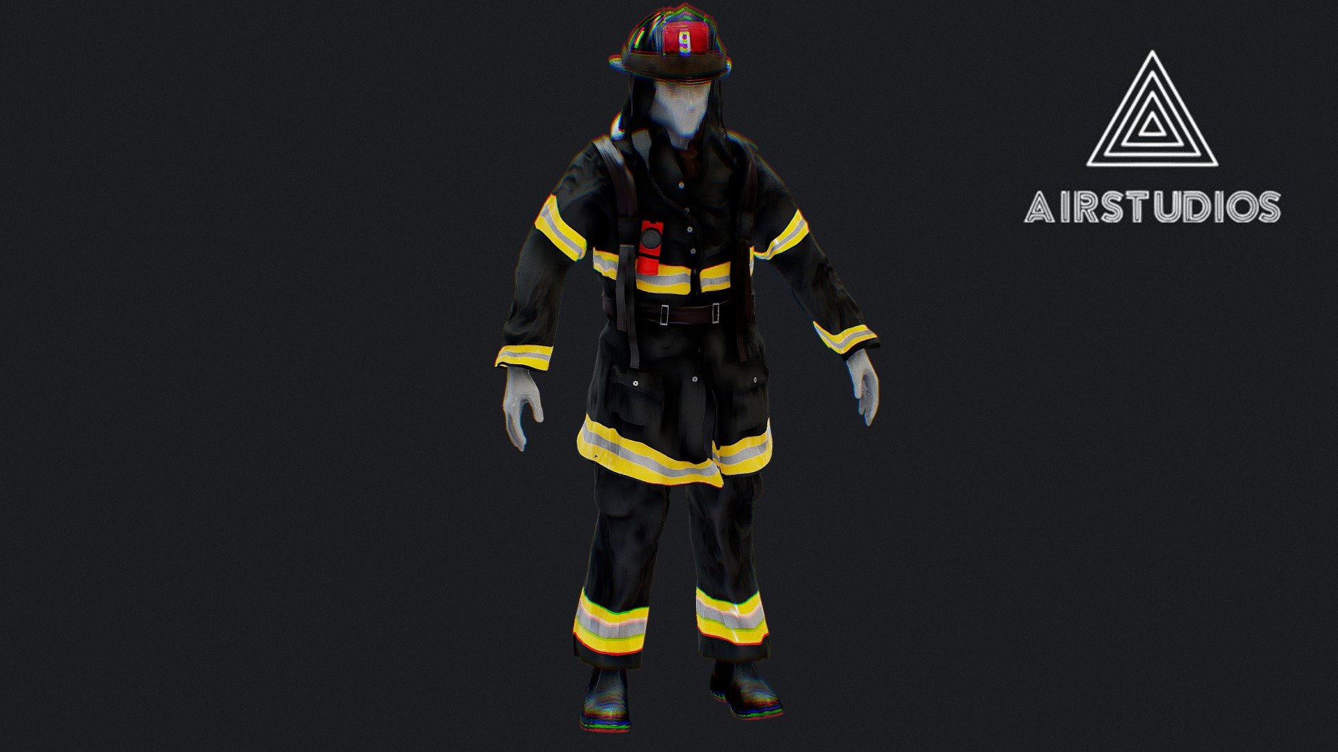 New York City Firefighter Uniform 3d model