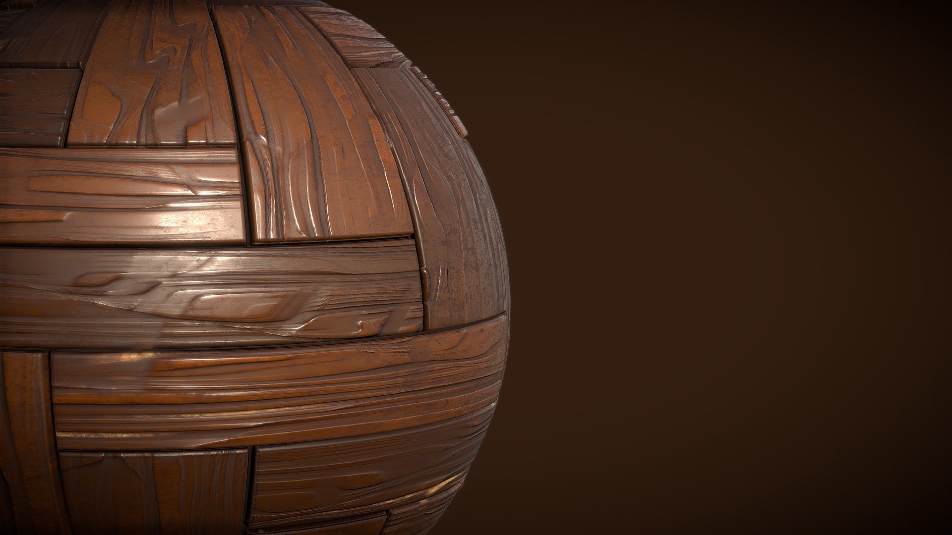 Stylized Herringbone Wood Floor 3d model