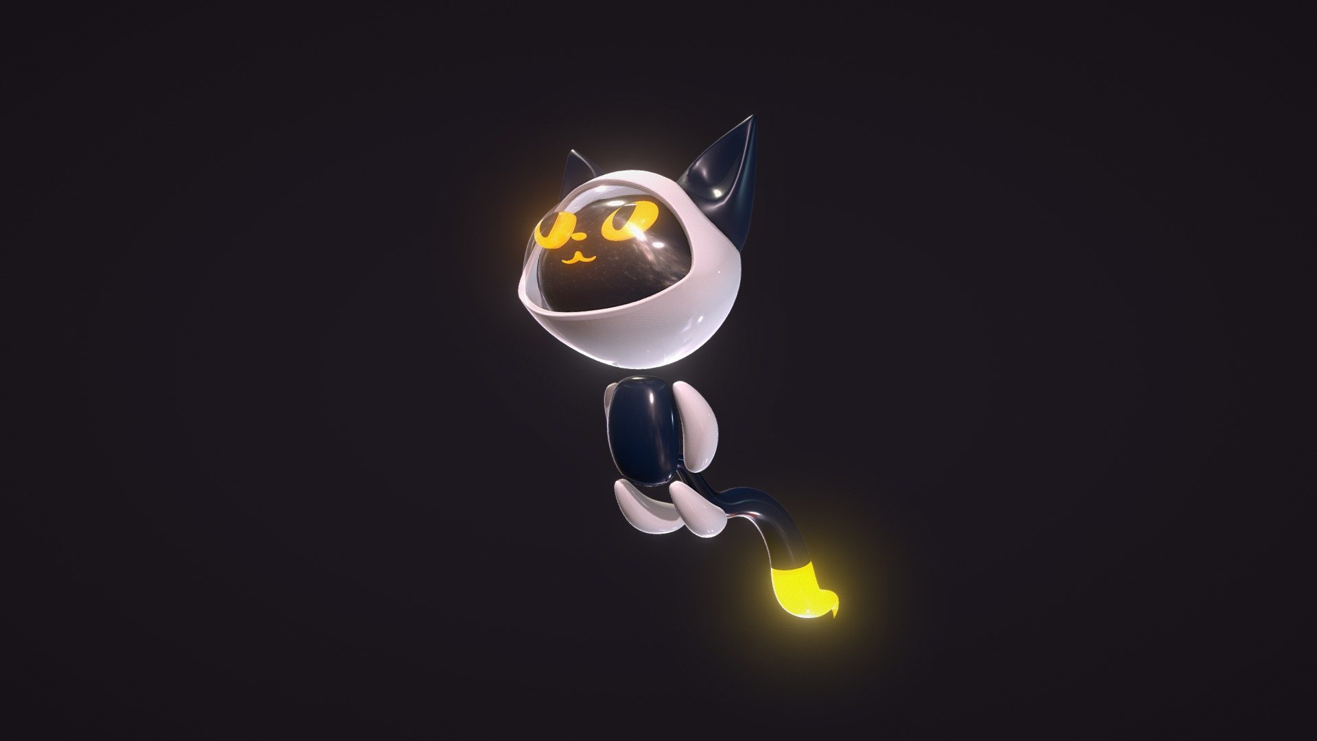 Alien cat 3d model