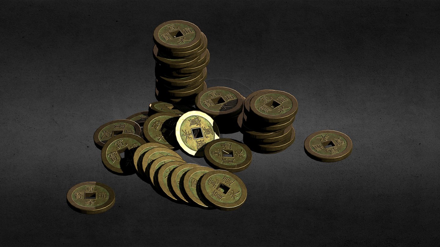 Pile of coins 3d model