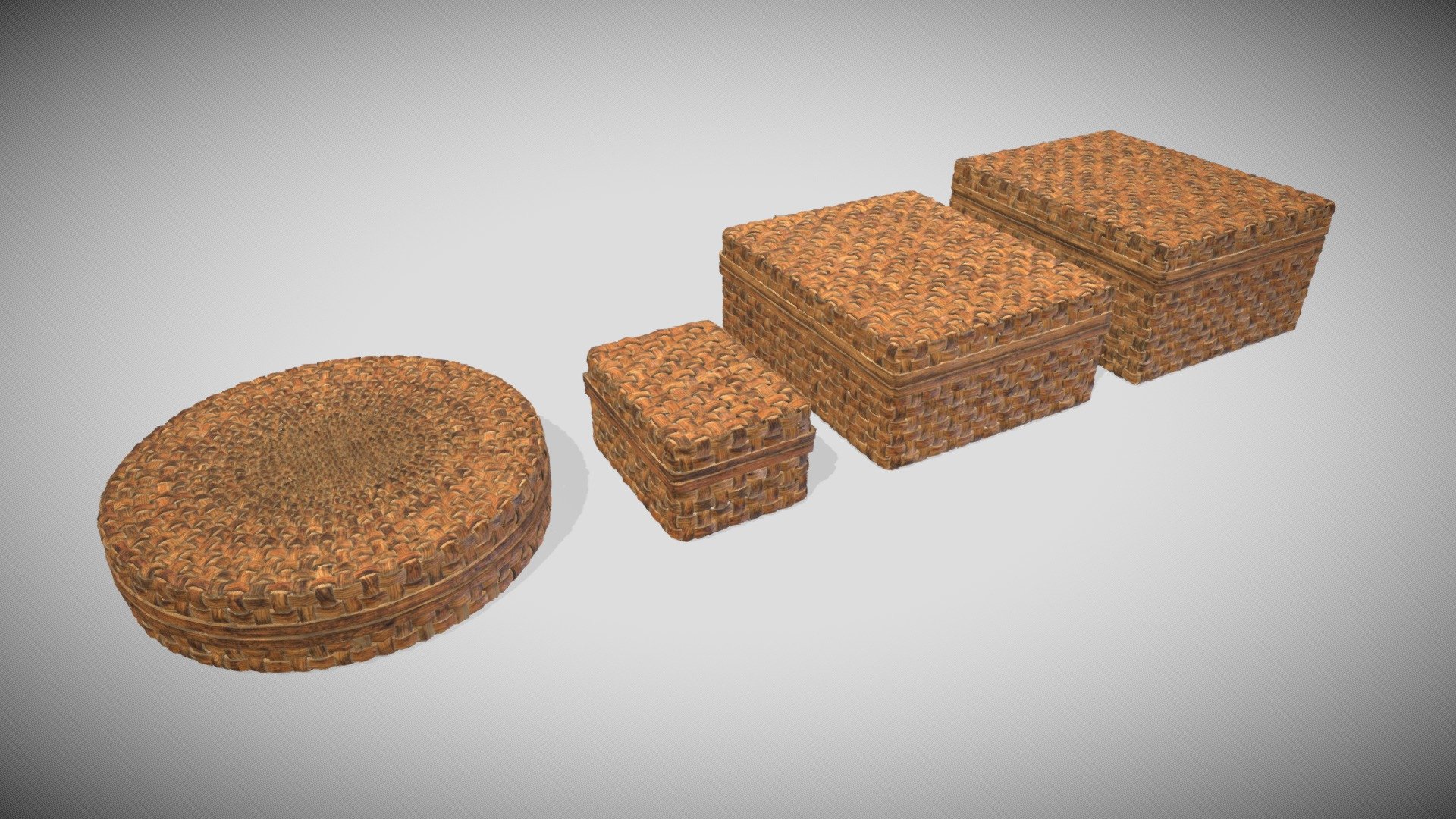 Bamboo Baskets 3d model