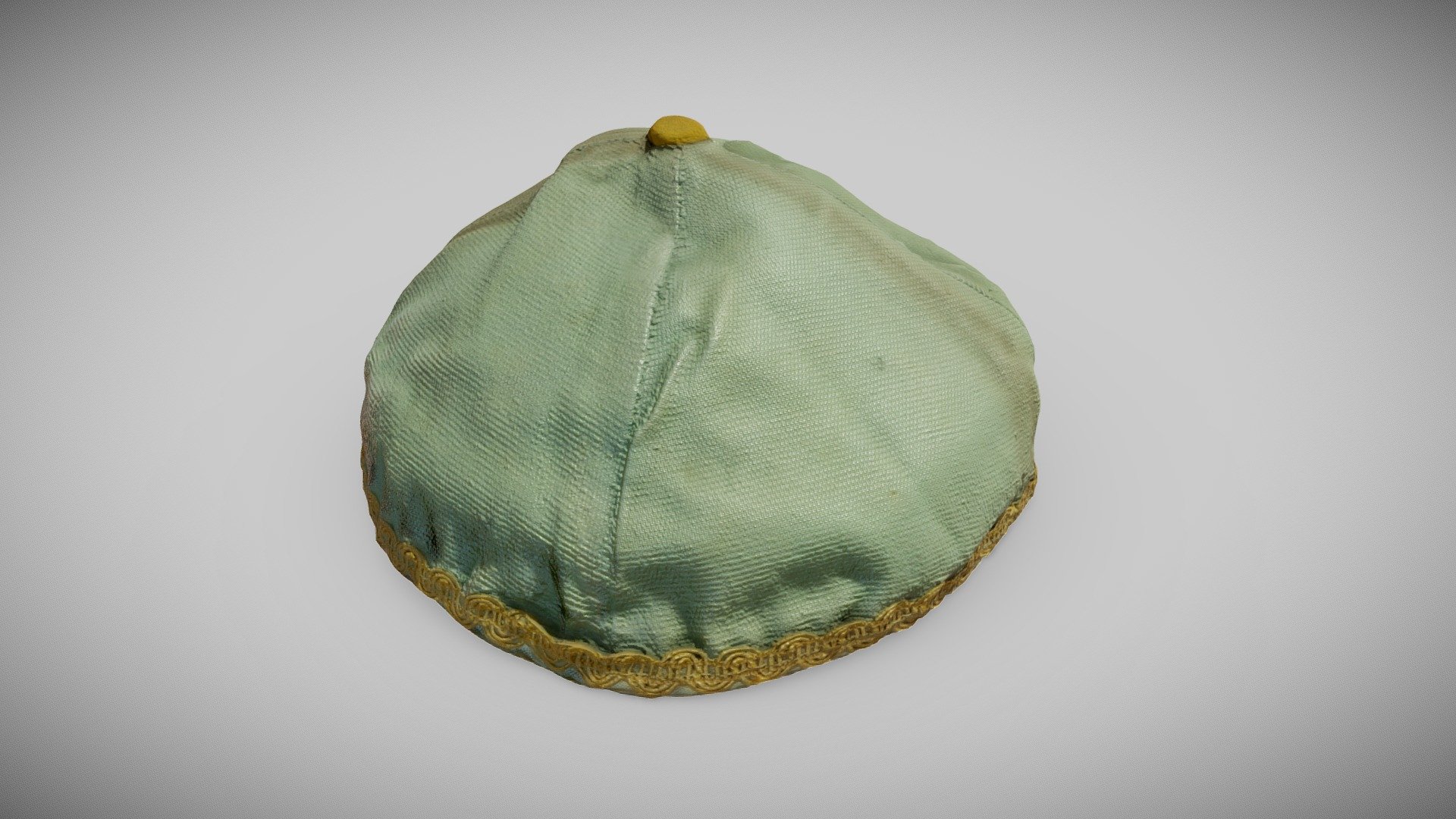 Green kippah from the house of Szymon Kluger 3d model