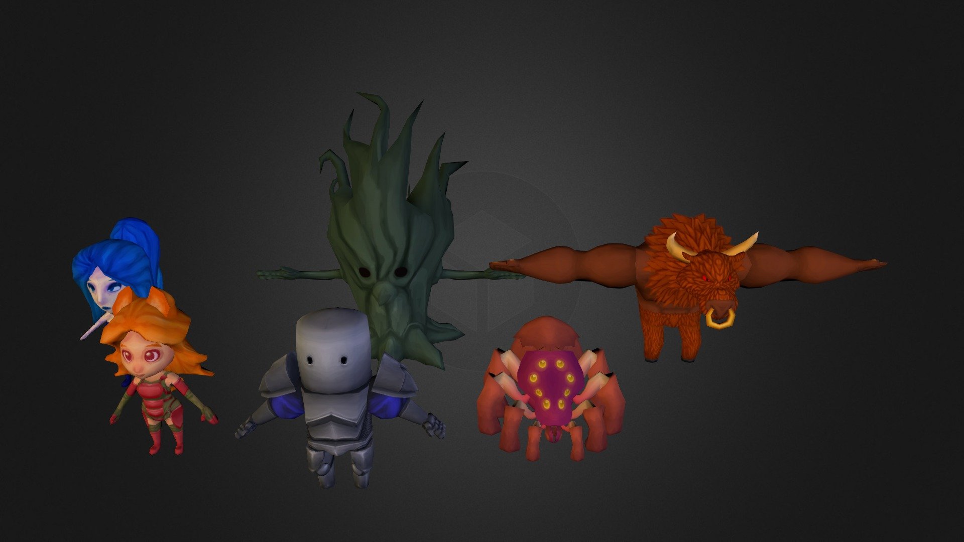 Fantasy Character Pack 3d model