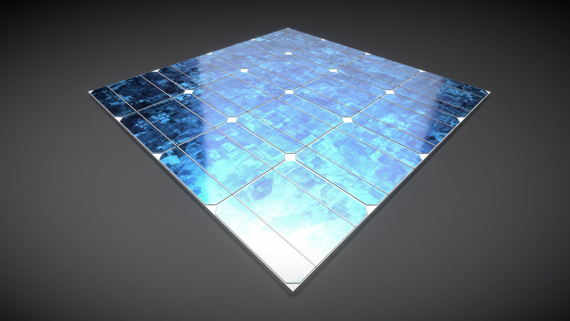 Polycrystalline Solar Panel (2) 4x4 (High-Poly) 3d model