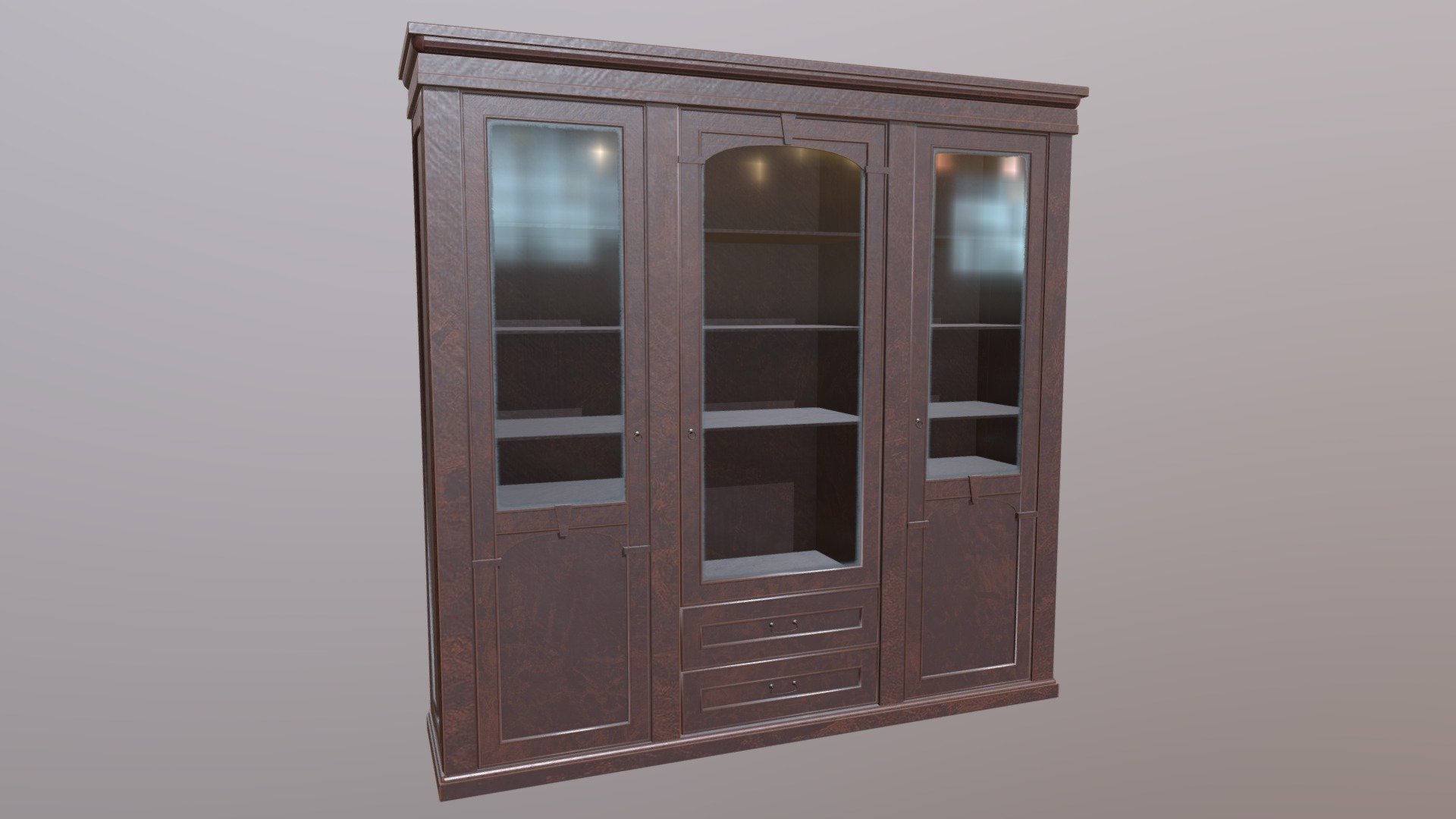 Bookcase old 3d model